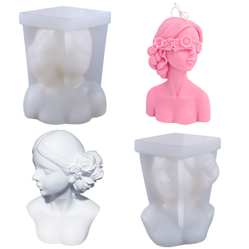 Weight Loss Version Closed Eyes Girl Aromatherapy Plaster Mold