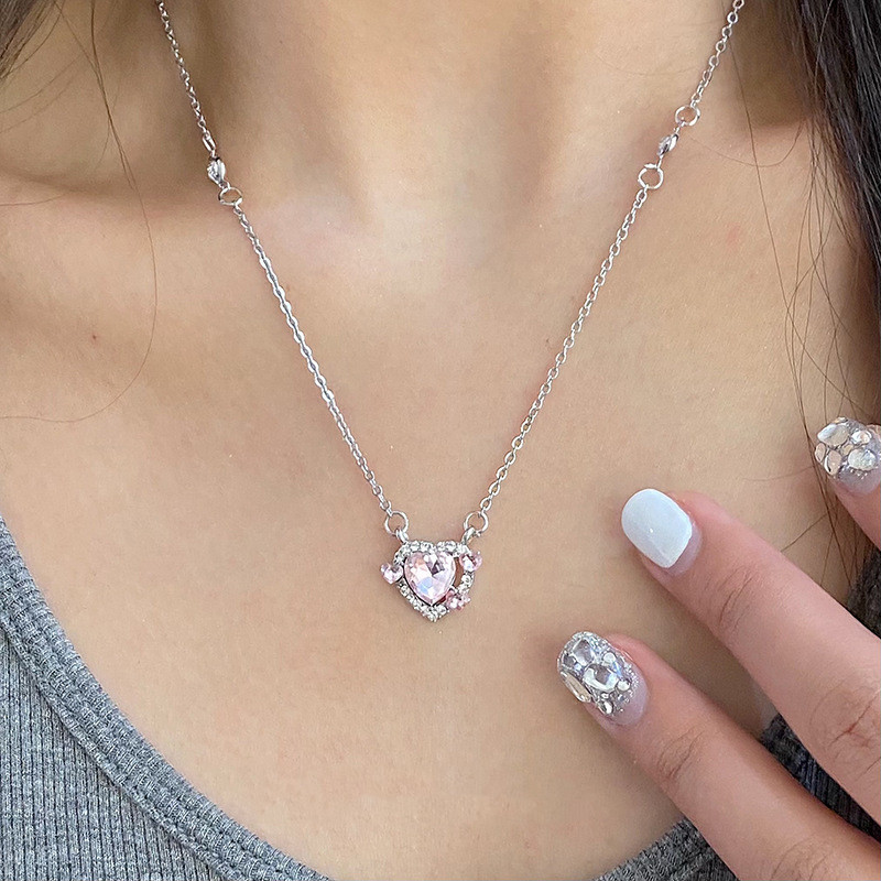 Women's Heart Necklace Special Interest Light Luxury Diamond