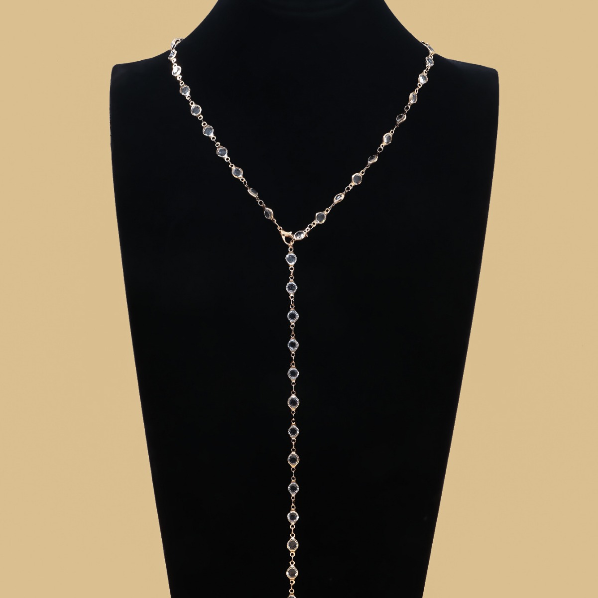 Cross-Border European Fashion Jewelry, Colorful Crystal Chain Necklace, Sweet Tassel Alloy Multi-Layer Clavicle Chain For Women
