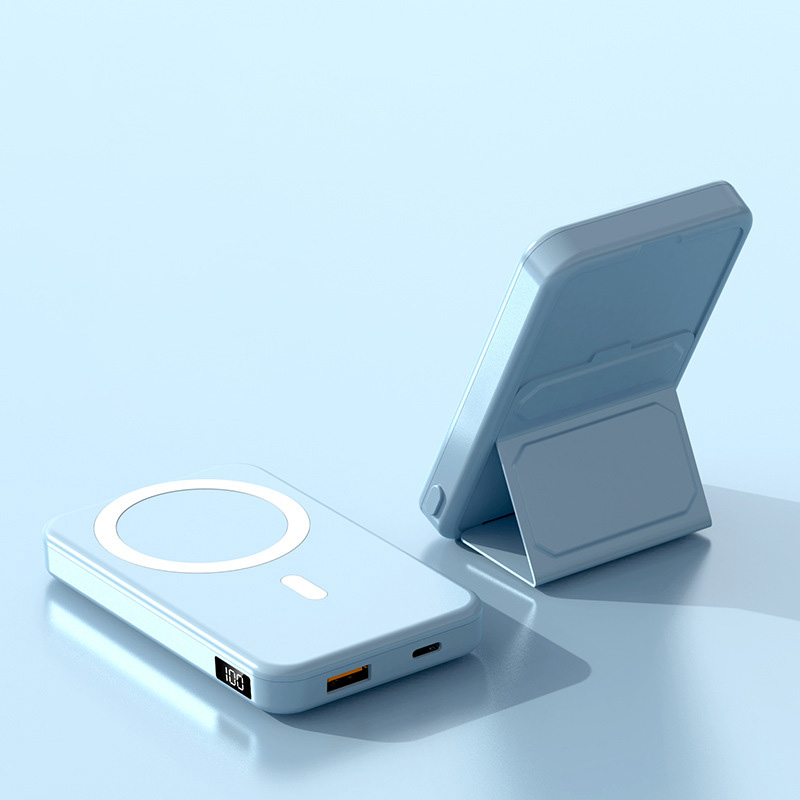 Magnetic Suction Wireless Charging Treasure Large Capacity Folding Bracket Mobile Power Supply - Image 7