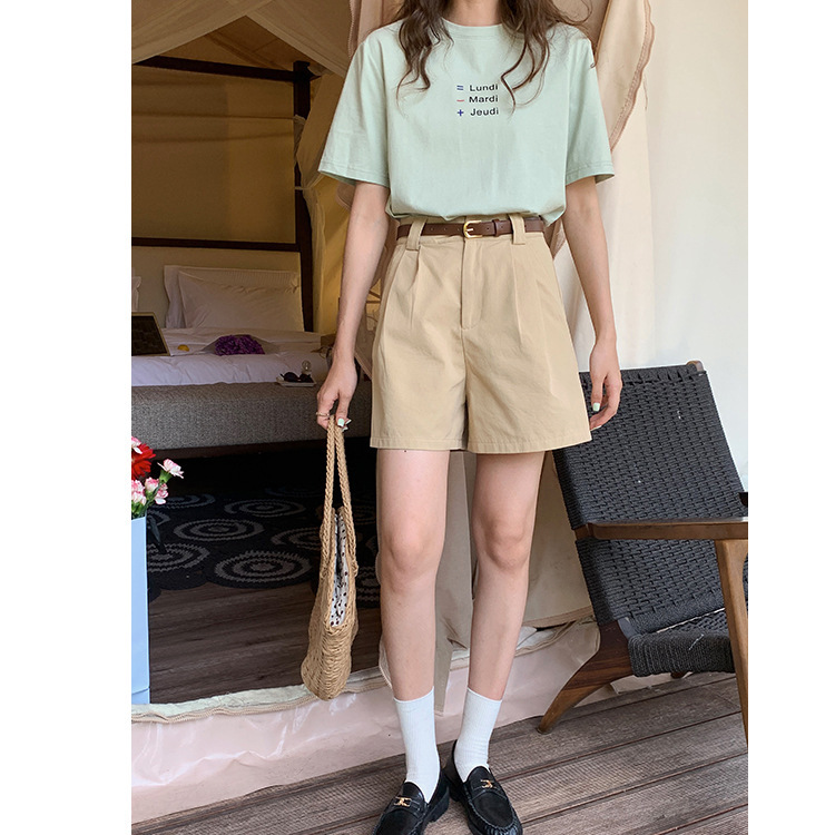 Khaki with belt