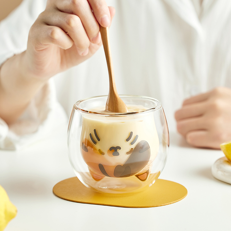 Cute Cartoon Glass Coffee Tea Cup