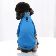 Tractionable Reflective Sweater Night Walking Dog Cat Pet Clothes - Blue - View 1