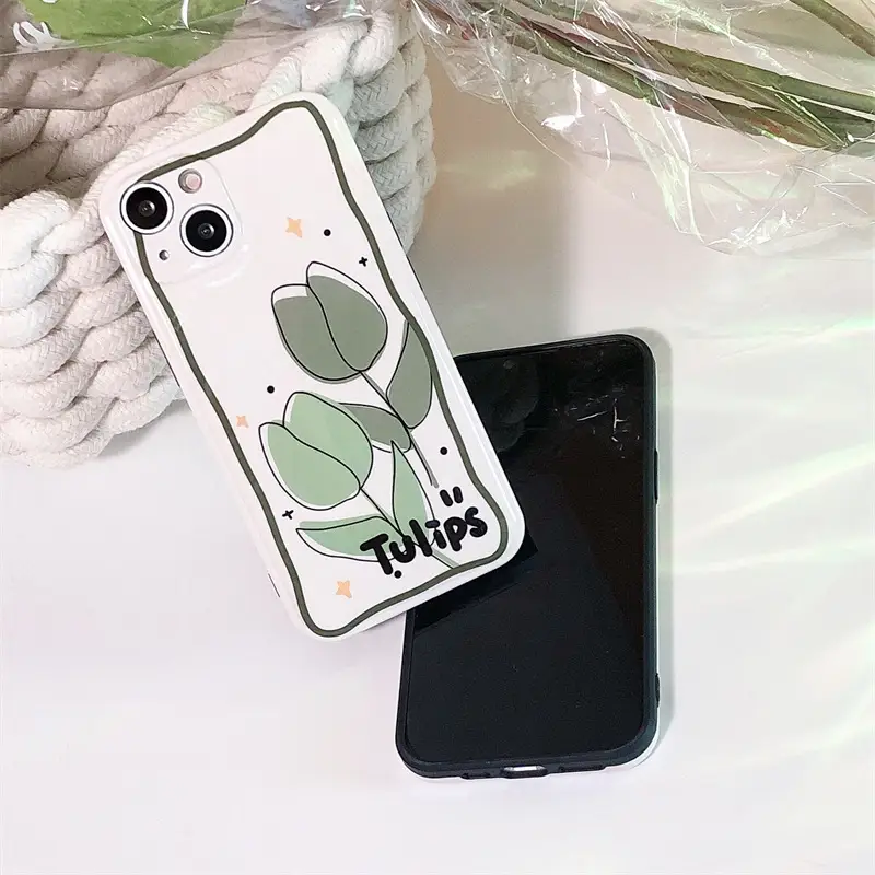 Green Tulip Phone Case Silicone