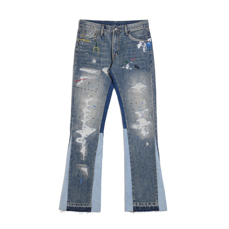 Title 2, Casual jeans met kattenprint, wassing, splash-i...