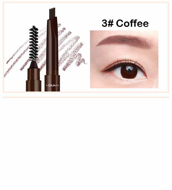 Double Head Automatic Rotating Eyebrow Pencil Waterproof With Brush