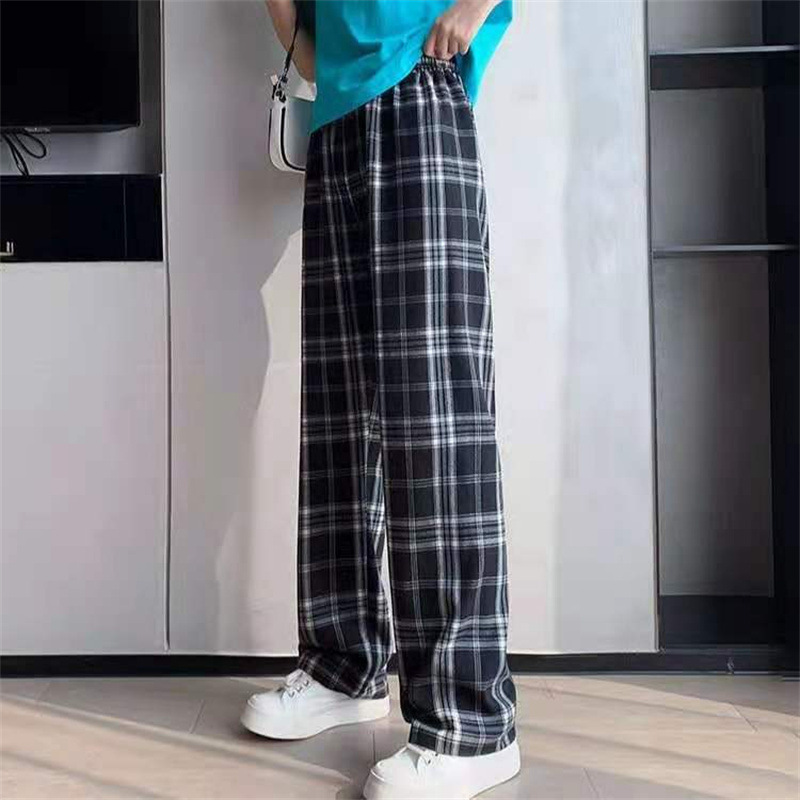 Title 6, Plaid Wide Leg Pants Women Casual Pants