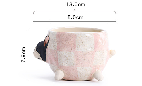 Title 1, Handmade Bulldog Coffee Cup Water Creative Cute