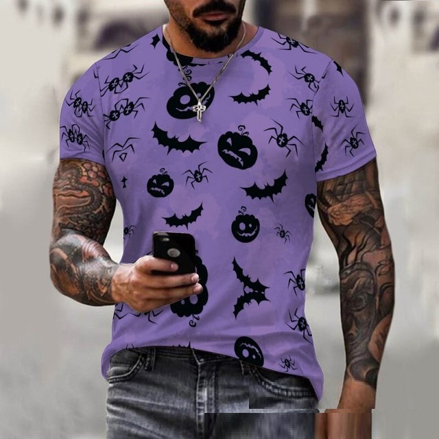 Title 6, Mens 3D Short Sleeve Color Printed T-shirt, a ...