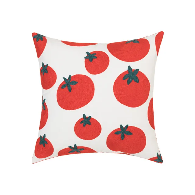 Cotton Towel Embroidered Pillowcase Net Red Ins Pastoral Style Tomatoes - Shop at LoveMi