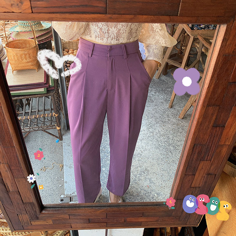 Title 5, Draped purple straight pants