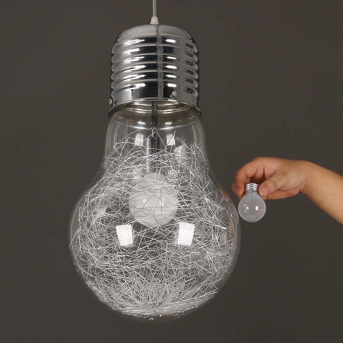 Silver light bulb with LED