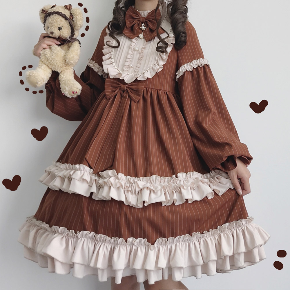 Original Design Soft Girl Lolita Coco Milkshake Dress