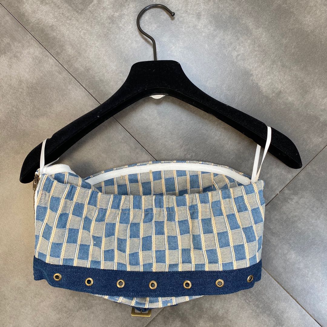 Tube Top Cutout Double Waist Pants