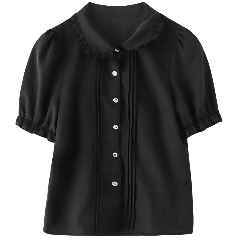 Women's Fashion Personality Doll Collar White Shirt