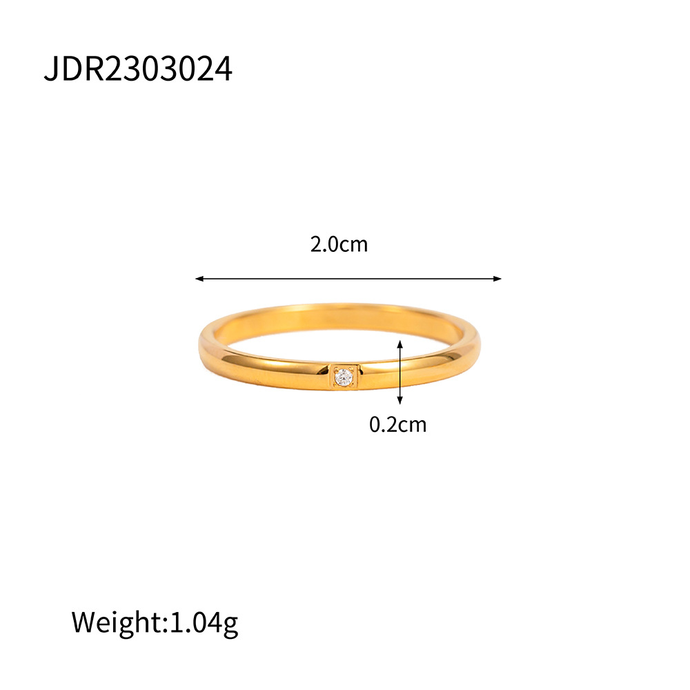 Stainless Steel Women's Ring Does Not Fade