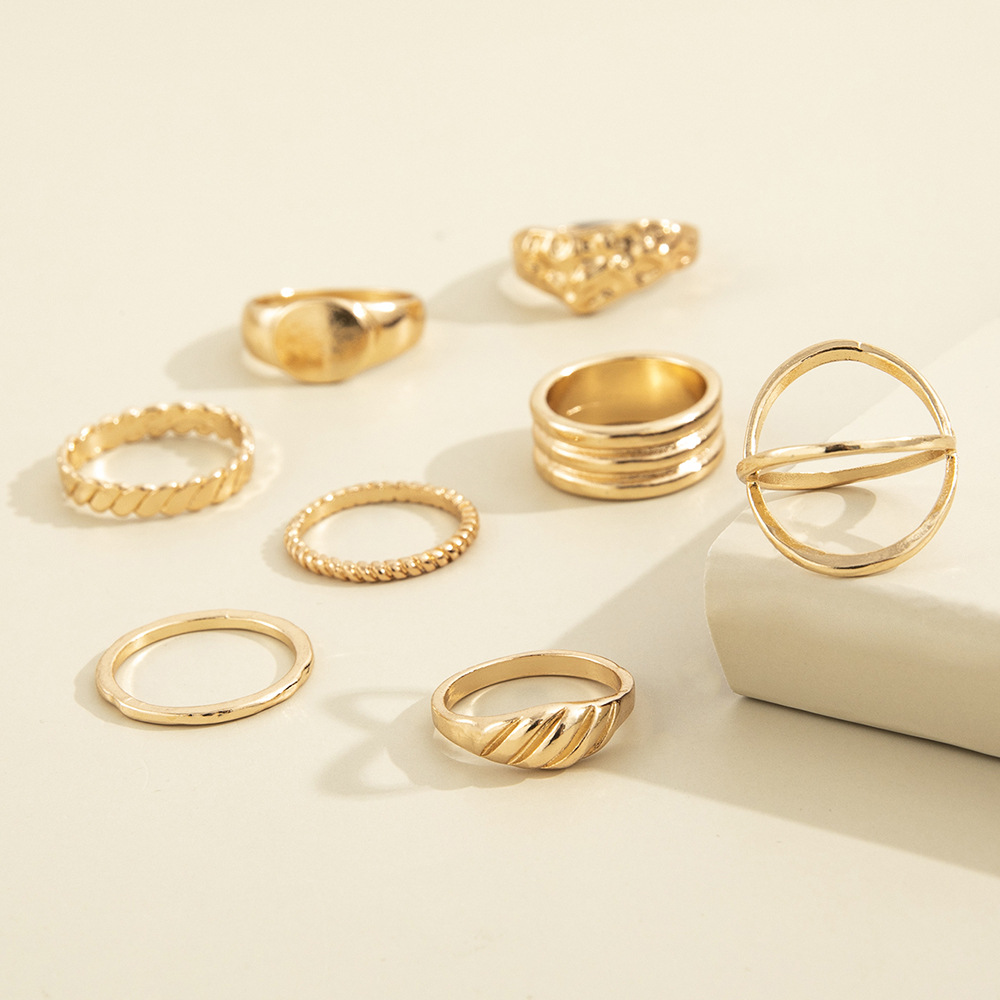 Eight-Piece Metal Joint Ring Temperament Set
