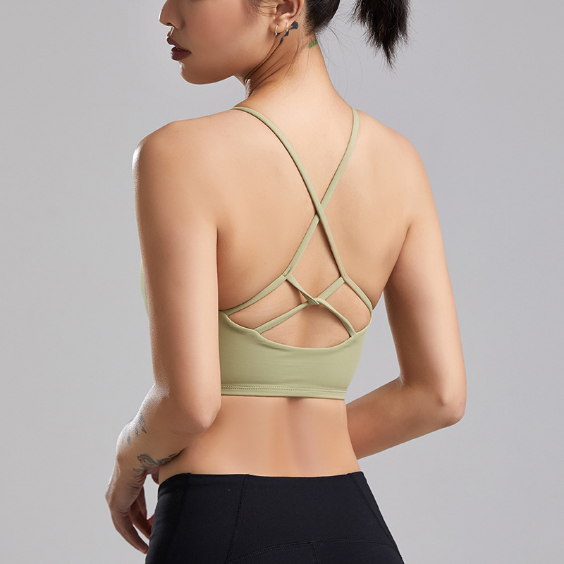 Title 15, Shockproof Gathered Fitness Suspender Vest Bra