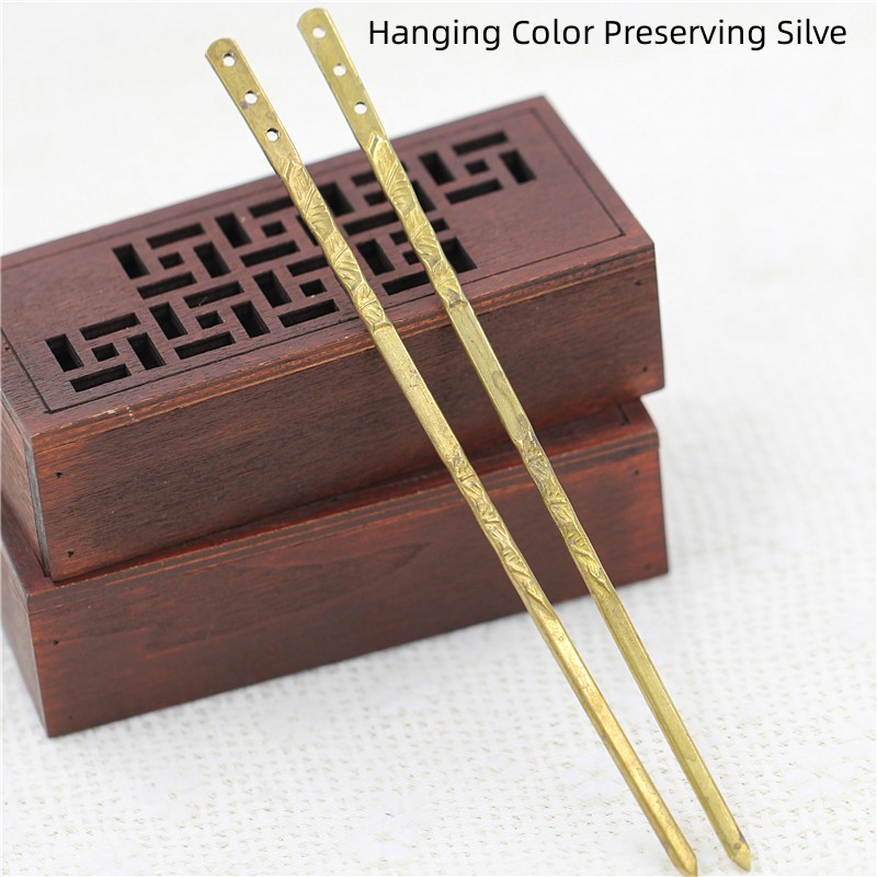 150MM Pure Copper Embossed Flat Hairpin