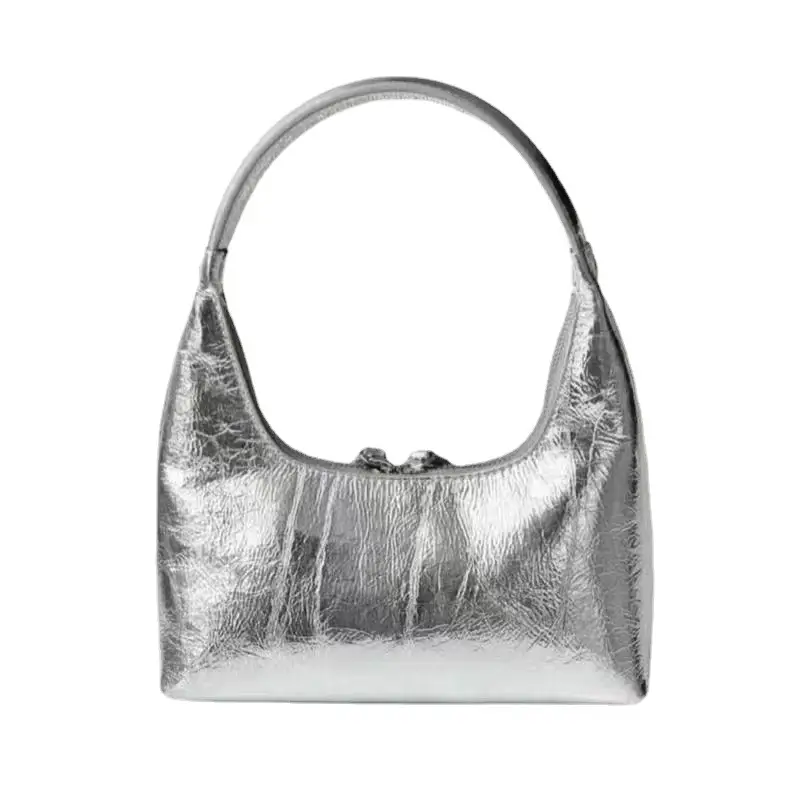 French Style Temperament Silver Hand Carrying Underarm Bag Women