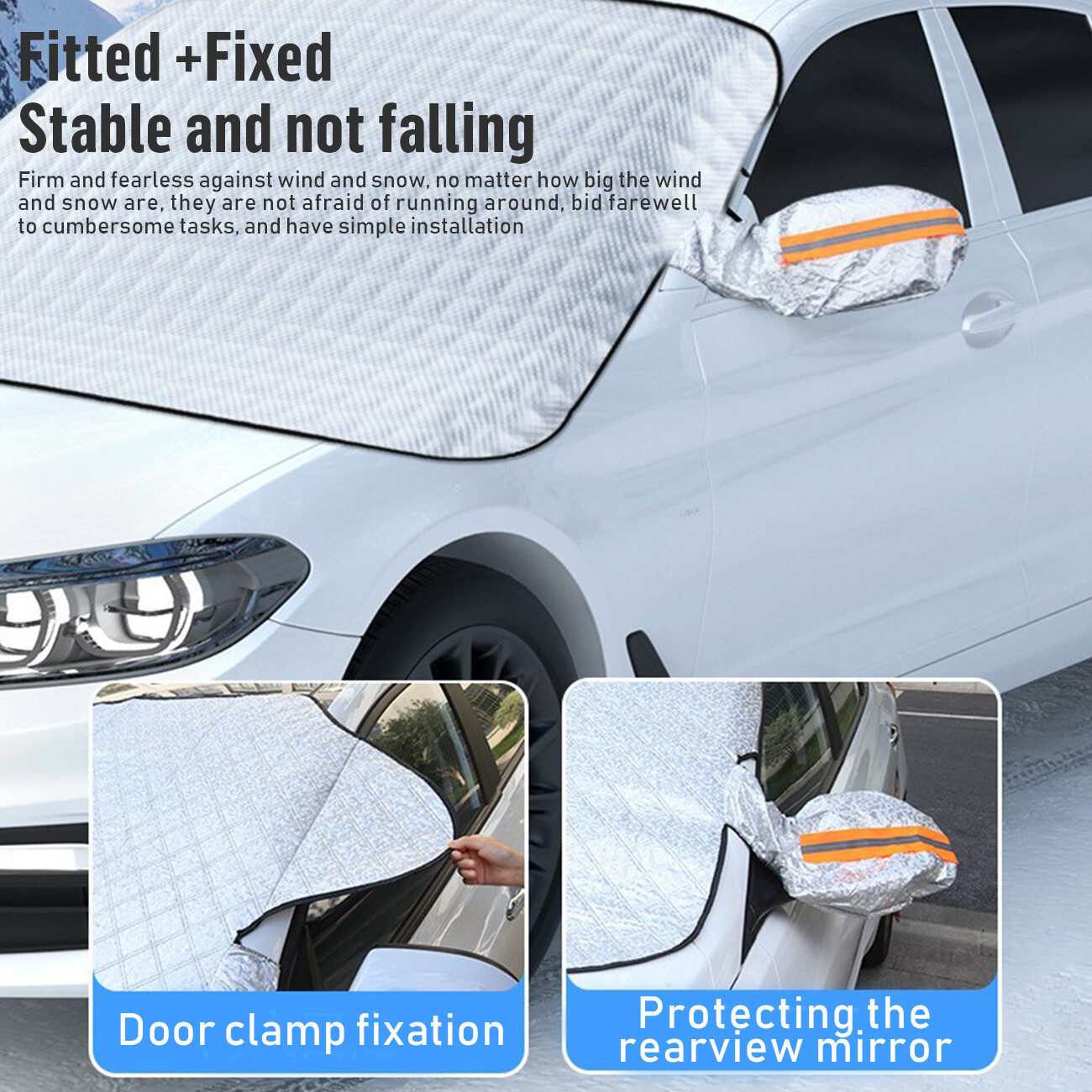 Magnetic Car Windscreen Windshield Frost Ice Snow Cover Window Mirror Protector — image 2