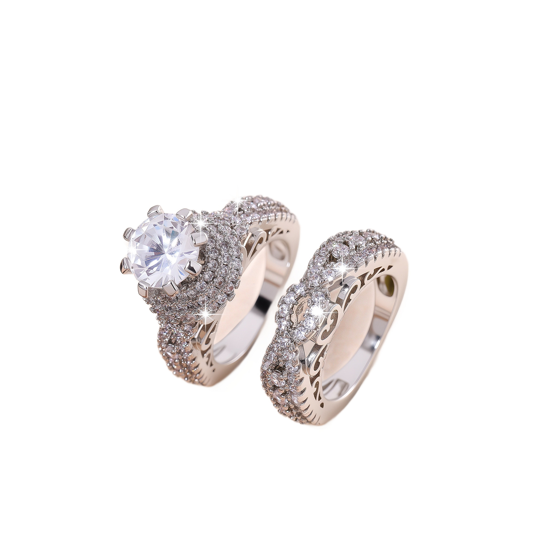 Elegant Zircon Set For Couples
