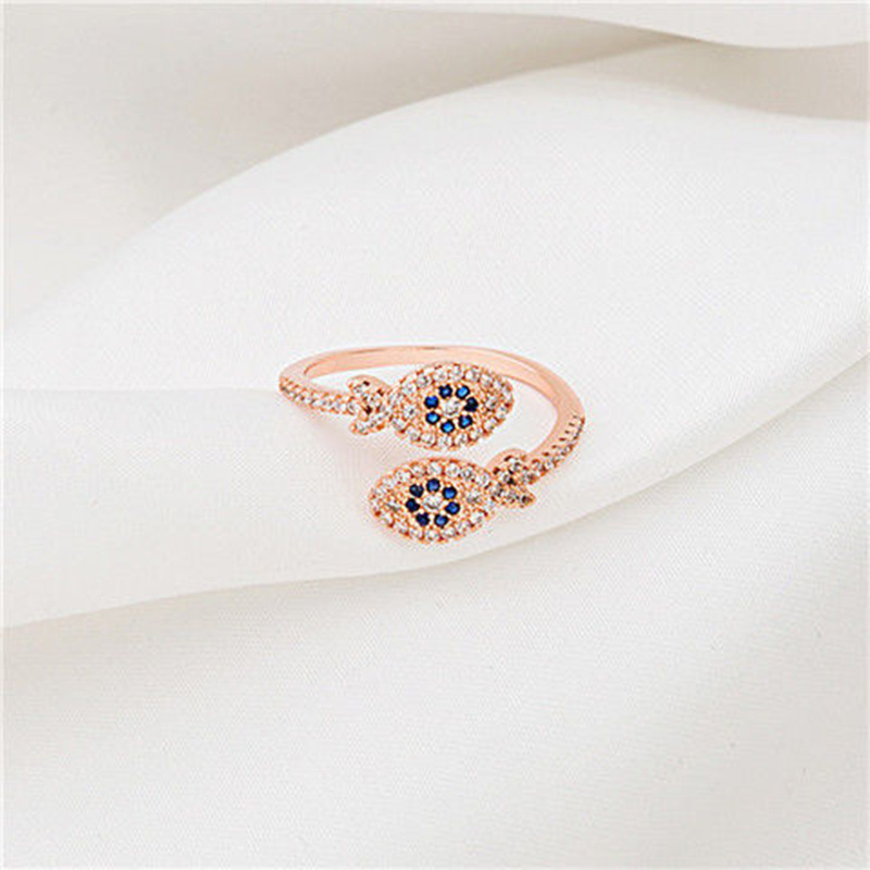 Micro Diamond Small Fish Adjustable Ring