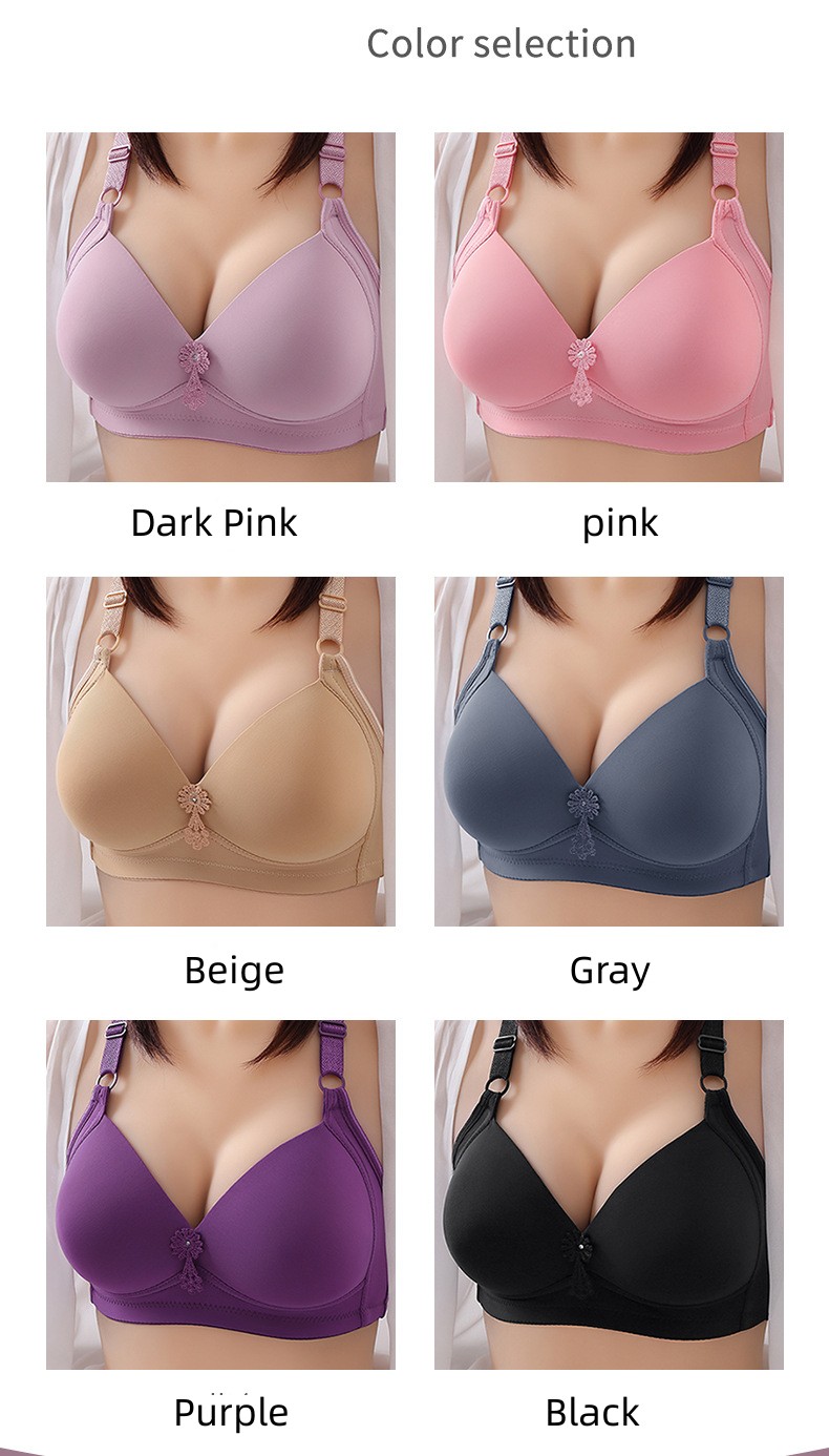 Title 3, Large Size Thin Smooth Bra Wireless Push Up Thr...