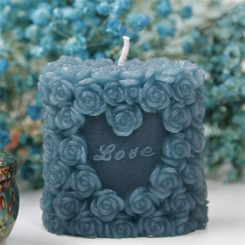 Rose Column Candle DIY Romantic Rose Cake Decoration Mold