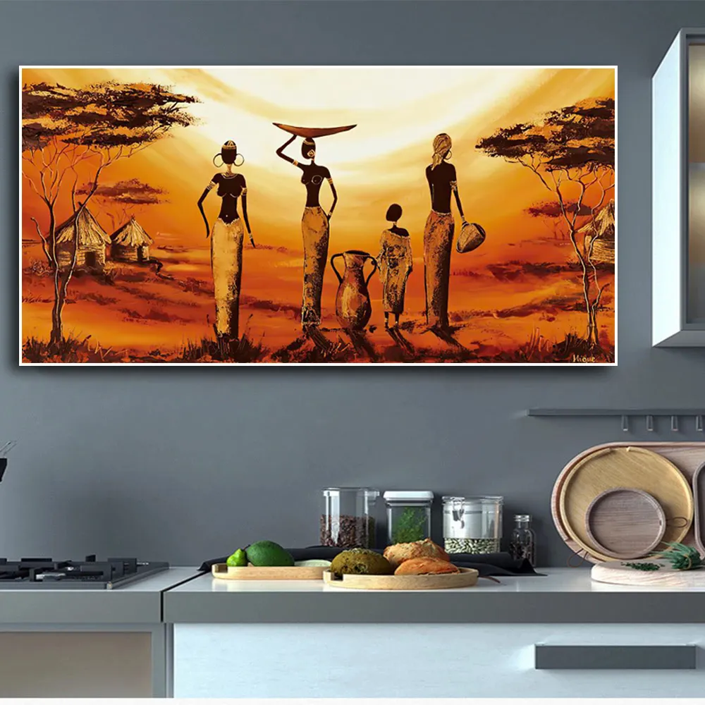 Abstract African Woman Canvas Wall Art Poster – image 2