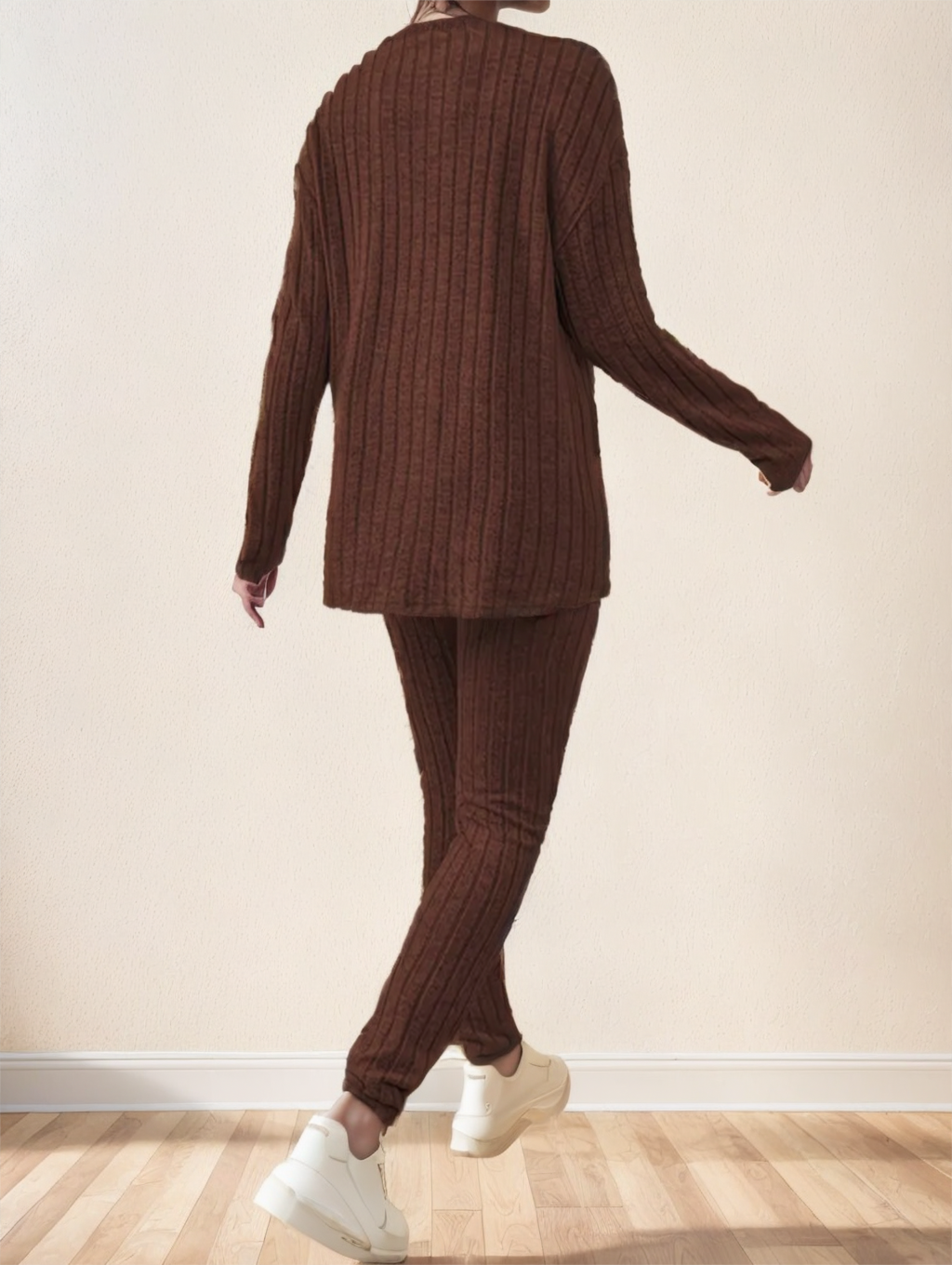 Women's Casual Solid Two-piece Pants Set