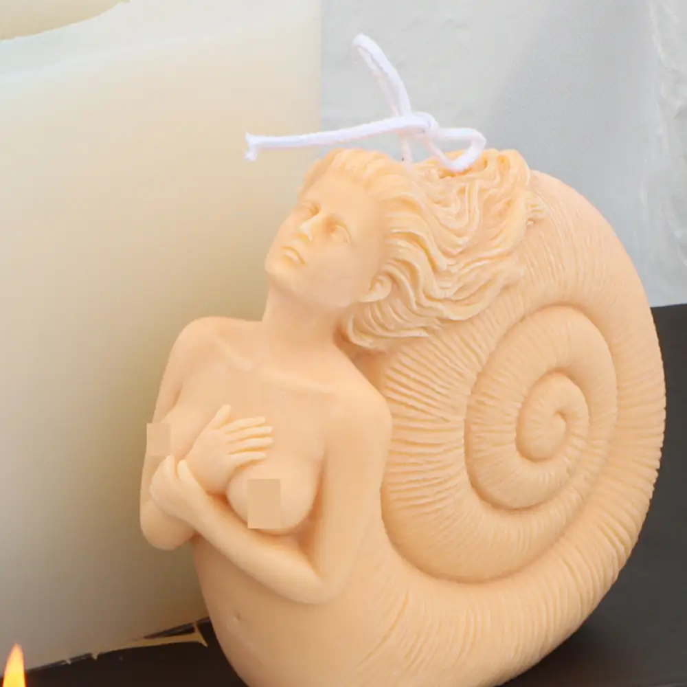 Conch Hold Chest Female Silicone Candle Mould Aromatherapy Car Decoration Mould