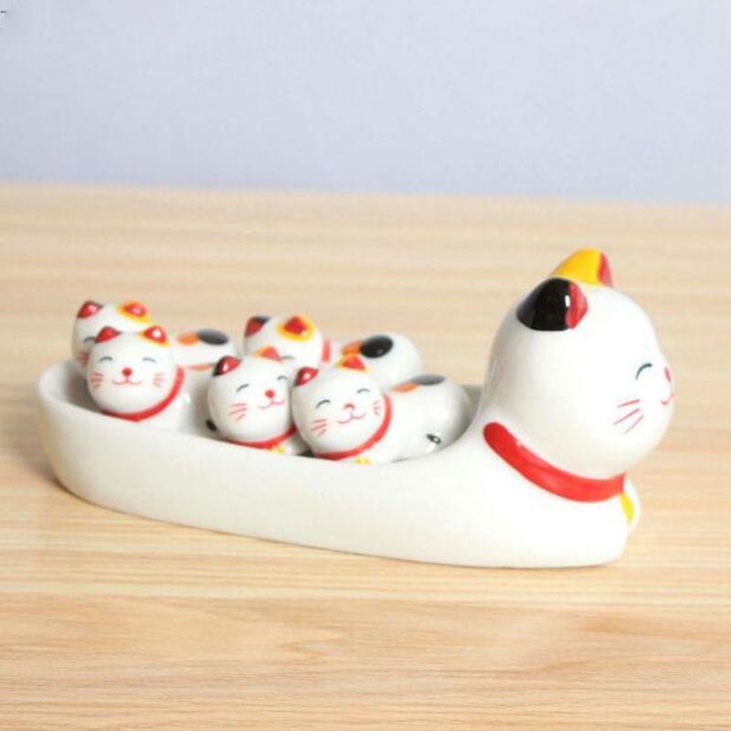 Zhaocai Cat Chopstick Holder S