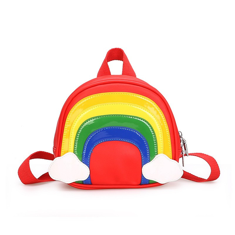 Title 3, Snack-Tasche, modischer Pu-Regenbogen-Trend-Ruc...