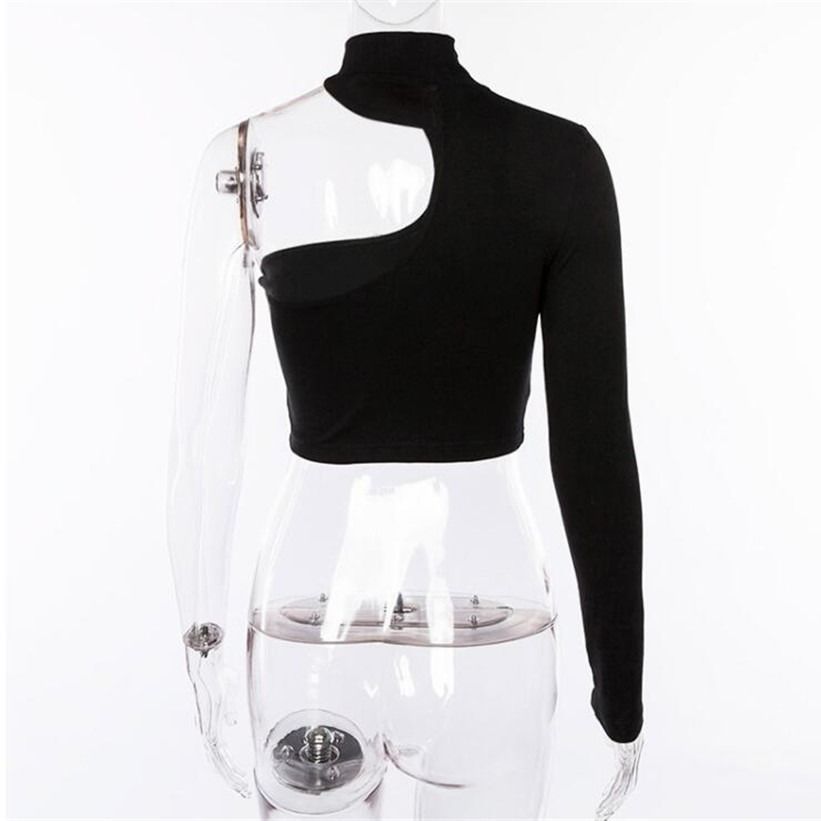 Women's Western-style Sloping Shoulder Skinny T-shirt Top