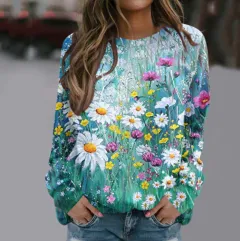 New Autumn Fashion Women's Top 3D Effect T-shirt - Style4-L - View 1