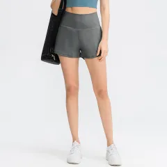 Yoga Shorts Women's Ice Feeling Quick-drying Fitness Running Loose Tennis - Grey - View 1