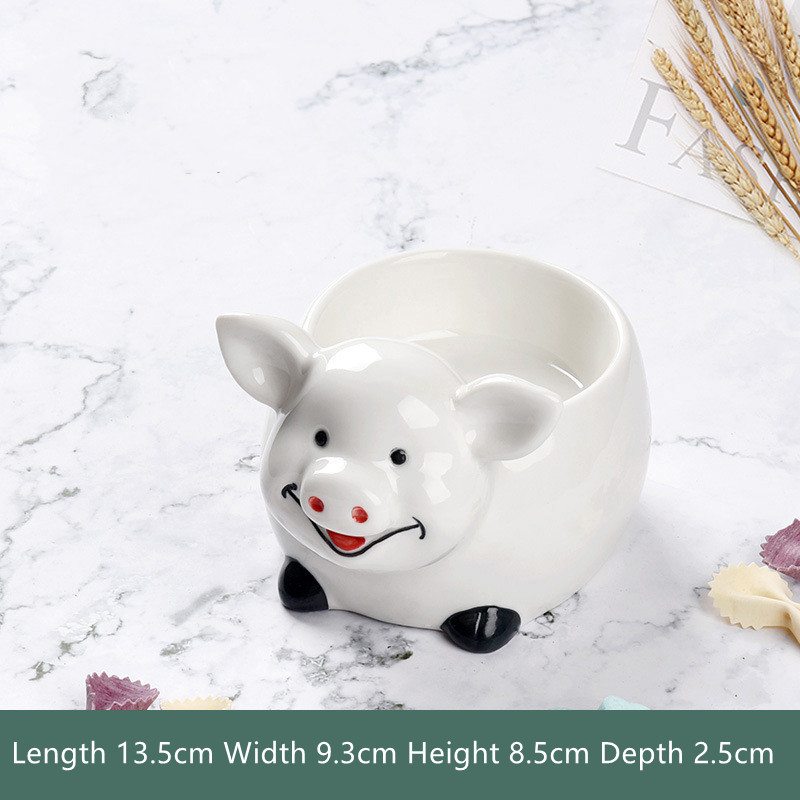 Title 2, Creative Cute Animal Ceramic Bowl Household Tab...