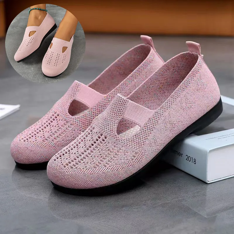 Women Flats Shoes Breathable Mesh Summer Light Loafers