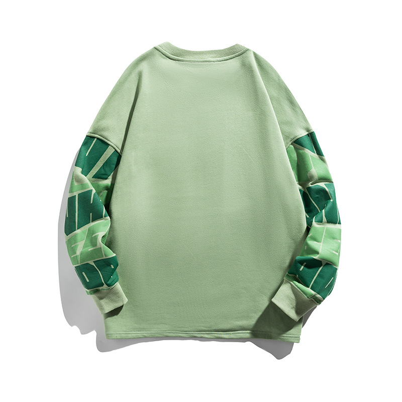 Men's Printed Casual Round Neck Bottoming Sweatshirt