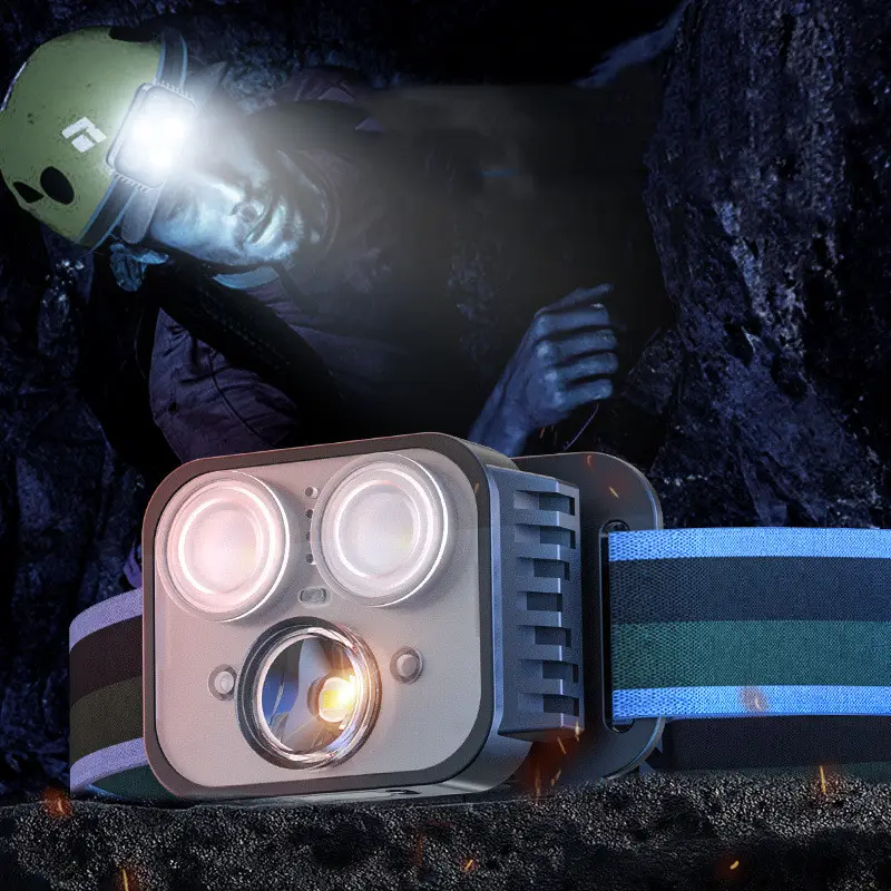 Outdoor Camping USB Rechargeable Smart Induction Headworn