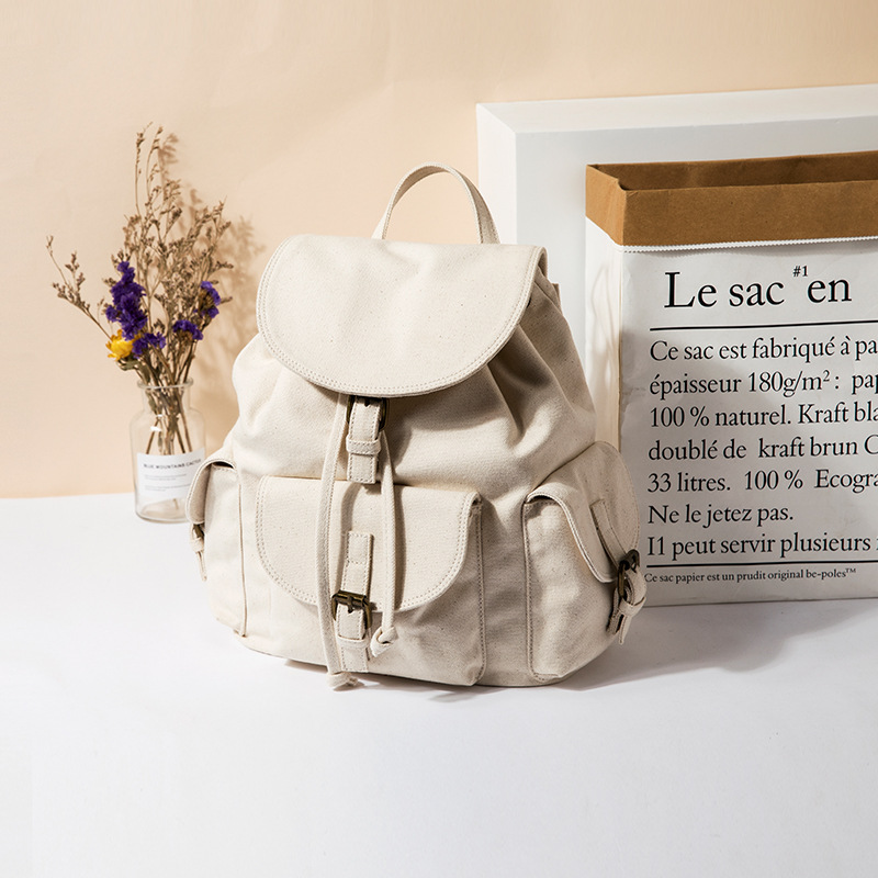 Sweet And Cute Simple Ins Strap Drawstring Backpack
