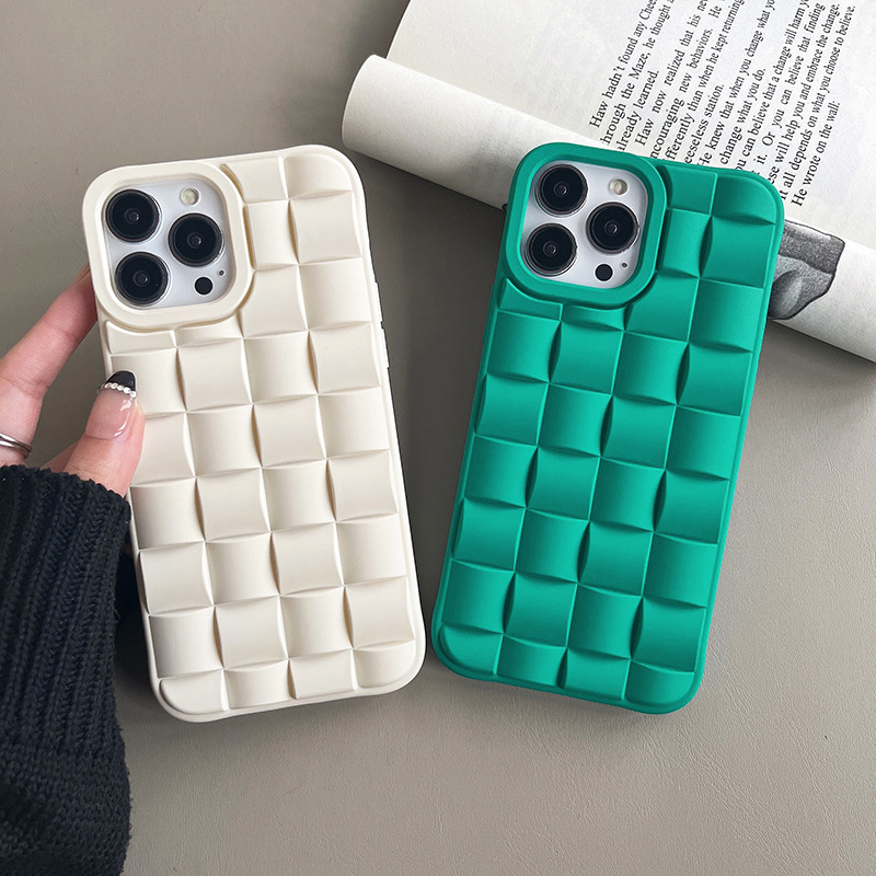 Women’s Fashion Woven Check Cell Phone Case