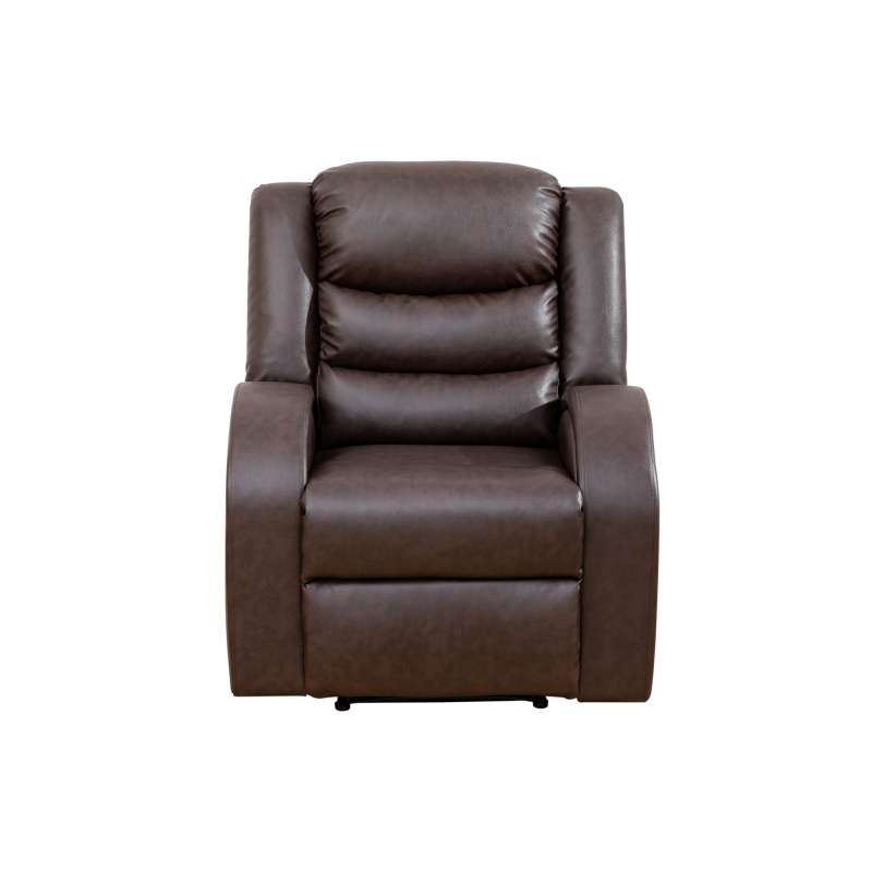 Pickup Only--Brown Faux Synthetic Leather 3-Piece Couch Living Room Sofa Set