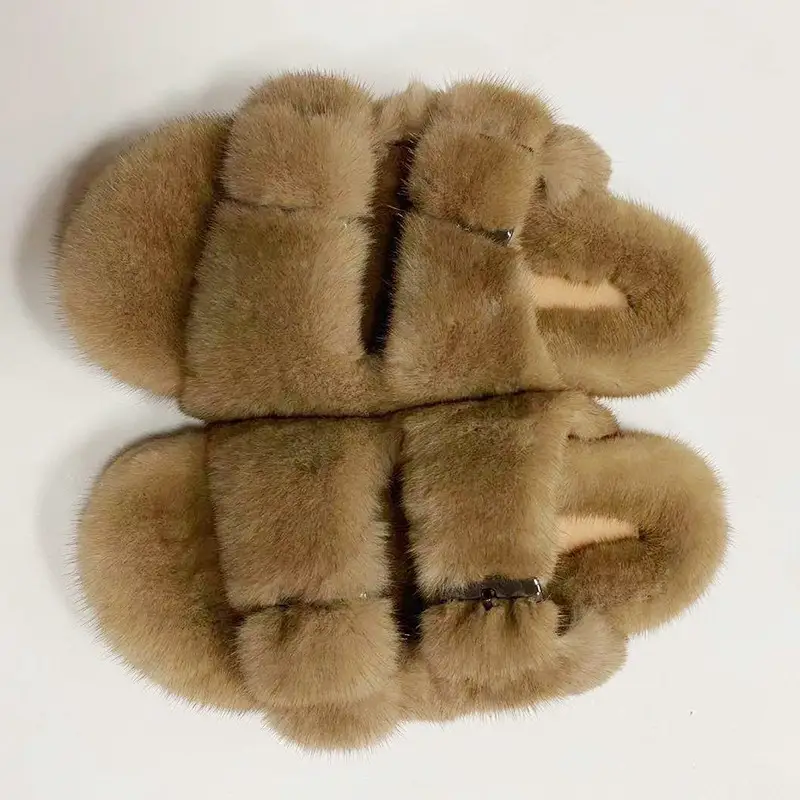 Summer Flat Home Solid Color Thick Bottom Double-breasted Cotton Slippers