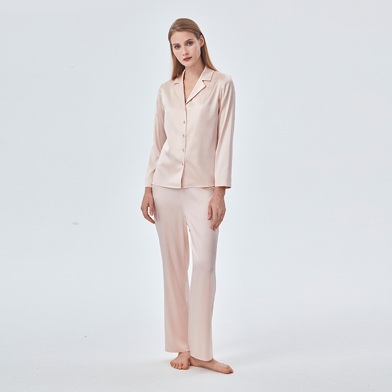 Title 6, Light Luxury Glossy Satin Ladies Long Sleeve Suit