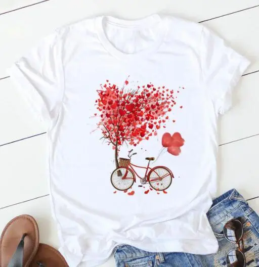 Fashion Flower Love Print Short Sleeve 6 Style - Shop at LoveMi