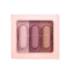 Mini Capsule Lip Lacquer Mirror Matte Velvet Three Series Lip Lacquer Suit Color Rendering Moisturizing No Stain On Cup - See Figure - View 1