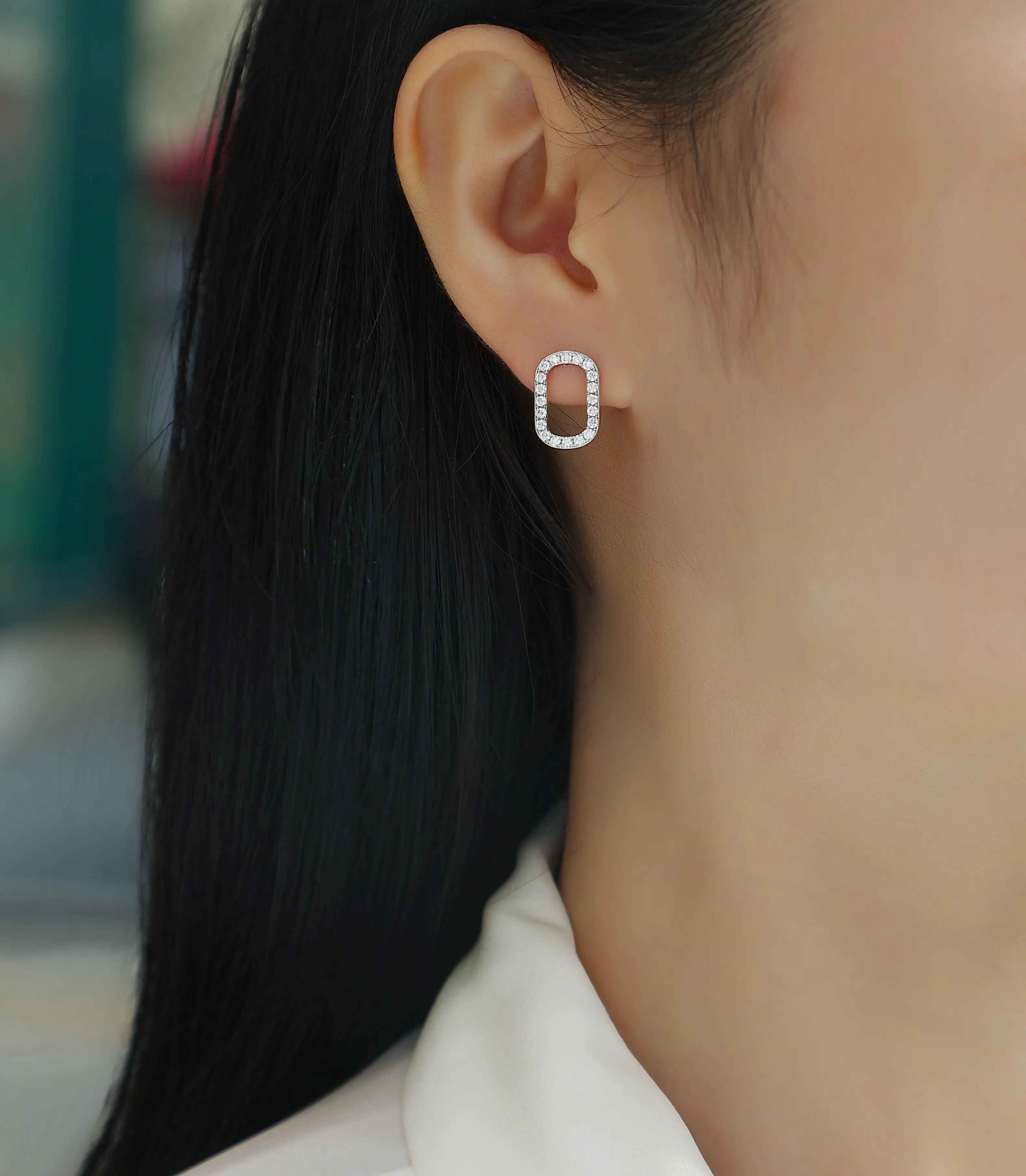 1Return To Simplicity - Fashionable, Trendy And Affordable Jewelry Set With Moissanite S925 Sterling Silver And Platinum-plated Stud Earrings Prohibit TikTok sa