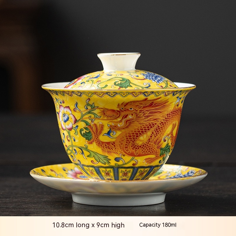 Gaiwan Dragon Emperor Yellow